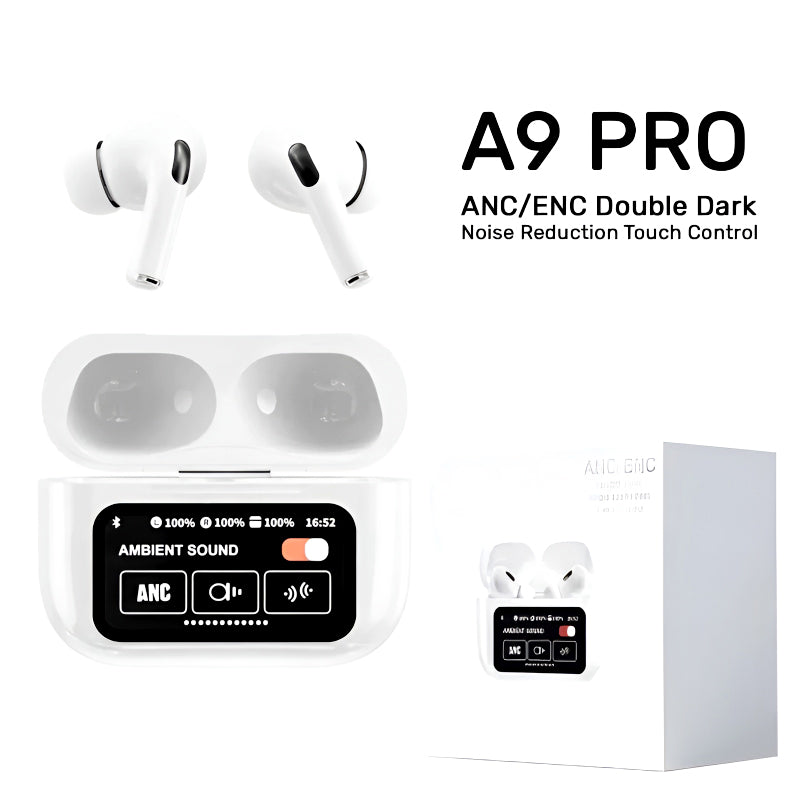 A9 Pro High Quality Sound, ENC Noise Reduction With Touch Screen Control