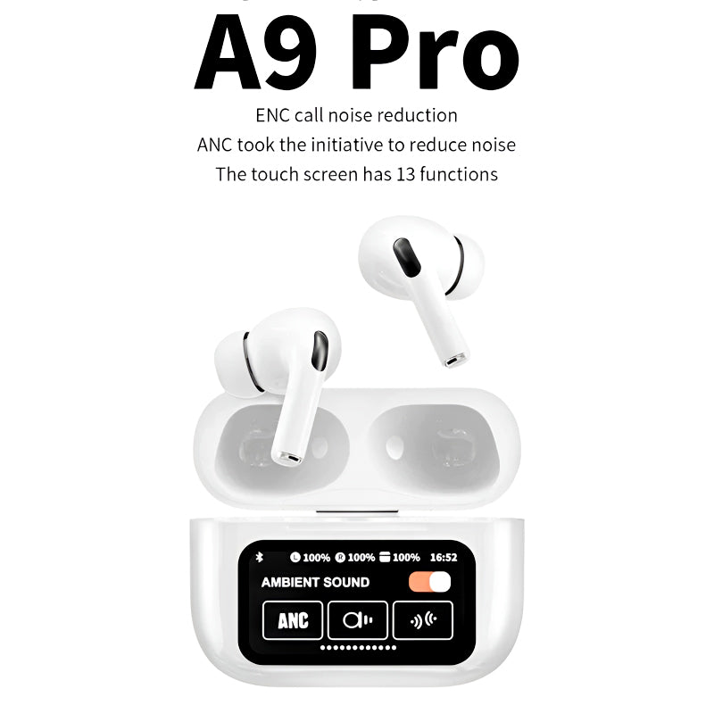 A9 Pro High Quality Sound, ENC Noise Reduction With Touch Screen Control