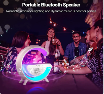 Google Speaker - Bluetooth Speaker with RGB Lights and Wireless charging